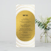 Wit en goud Modern minimalistische wapenweddenscha Menu (Staand voorkant)