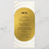 Wit en goud Modern minimalistische wapenweddenscha Menu (Voorkant)
