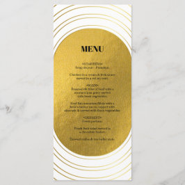 Wit en goud Modern minimalistische wapenweddenscha Menu