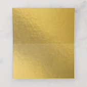 Wit en goud Modern minimalistische wapenweddenscha Plaatskaartje (Binnenkant ongevouwen)