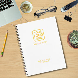 Wit en Goud Modern Professional Business Logo Notitieboek