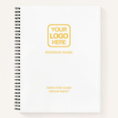 Wit en Goud Modern Professional Business Logo Notitieboek (Voorkant)