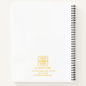 Wit en Goud Modern Professional Business Logo Notitieboek (Achterkant)