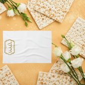 Wit en Goud Pascha Seder Theedoek