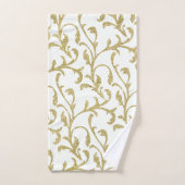 Wit en goud patroon bad handdoek (Handdoek)
