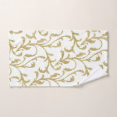 Wit en goud patroon bad handdoek (Handdoek)
