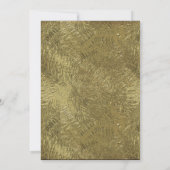 Wit en Goud Peacock Feather Bruiloft Uitnodiging (Achterkant)