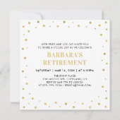 Wit en goud | Pensioneringspartij voor moderne ond Kaart (Achterkant)