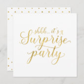 Wit en goud | Pensioneringspartij voor moderne ond Kaart (Voorkant / Achterkant)