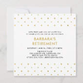 Wit en goud | Pensioneringspartij voor moderne ond Kaart (Achterkant)