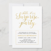 Wit en goud | Pensioneringspartij voor moderne ond Kaart (Voorkant)