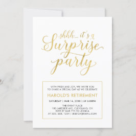 Wit en goud | Pensioneringspartij voor moderne ond Kaart