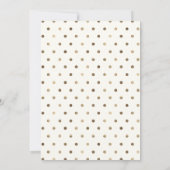 Wit en Goud Pompoen Baby shower Invitation Kaart (Achterkant)