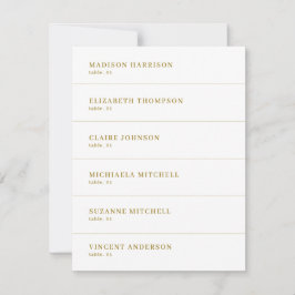 Wit en Goud Trouwplaats Naam Kaart