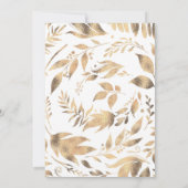 Wit en Goud verlaat Laurel Herfst Verjaardagsfeest Kaart (Achterkant)