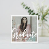 Wit en Goud | Vet Typografie Afstuderen Foto Kaart (Staand voorkant)