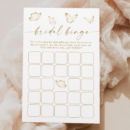 Wit en Goud Vlinder Vrijgezellenfeest Bingo Game