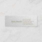 Wit en goud voorzien van de inscriptie OM Symbool  Mini Visitekaartje (Achterkant)