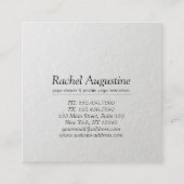 Wit en goud voorzien van de inscriptie OM Symbool Vierkante Visitekaartje (Achterkant)