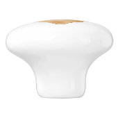Wit en goud waterverf hart keramische knop (Zijkant)