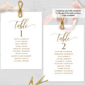 Wit en Goud, zitplaatskaart hoofdtafel