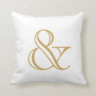Wit En Gouden Ampersand Kussen