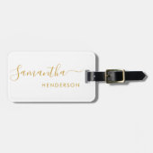 Wit en gouden Bagagelabels Wedstrijdtabel Plan/Fav (Voorkant horizontaal)