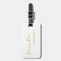 Wit en gouden Bagagelabels Wedstrijdtabel Plan/Fav