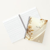 Wit en Gouden Bloemen Notitieboek (Binnen)