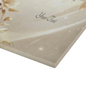 Wit en Gouden Bloemen Snijplank (Hoek)