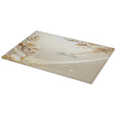 Wit en Gouden Bloemen Snijplank (Hoek)