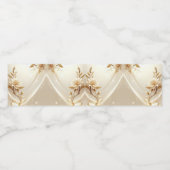 Wit en Gouden Bloemen Waterfles Label Etiket (Enkel label)