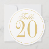 Wit en gouden bruiloft Kaart (Achterkant)