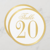 Wit en gouden bruiloft Kaart (Voorkant / Achterkant)