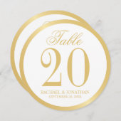 Wit en gouden bruiloft Kaart (Voorkant / Achterkant)