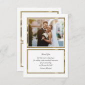 Wit en gouden foto dank je kaart (Voorkant / Achterkant)