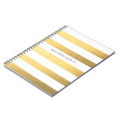 Wit en gouden gepersonaliseerde notitieboek (Linkerzijde)