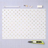 Wit en gouden glittersprenkels tissuepapier (Craft)