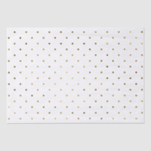 Wit en gouden glittersprenkels tissuepapier (Voorkant)