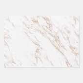 Wit en gouden marmer  inpakpapier vel (Voorkant 2)