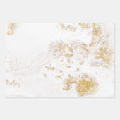 Wit en gouden marmer  inpakpapier vel (Voorkant)