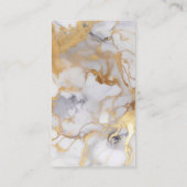 Wit en gouden marmeren effect modern visitekaartje (Achterkant)