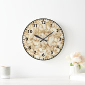 Wit en gouden marmeren granieten wandklok (Huis)
