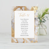 Wit en gouden marmeren Tafelnummer (Staand voorkant)