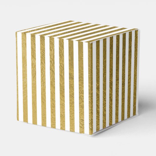 Wit en Goudfolie Gestreept Monogram & Initiaal Bedankdoosjes (Achterkant)