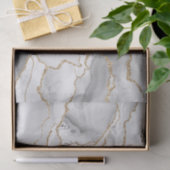 Wit en goudglitteraglaat abstract tissuepapier (Geschenk)