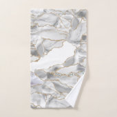 Wit en goudglitteraglaat bad handdoek (Handdoek)