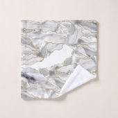Wit en goudglitteraglaat bad handdoek (Wasdoekje)