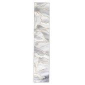 Wit en goudglitteraglaat medium tafelloper (Voorkant)