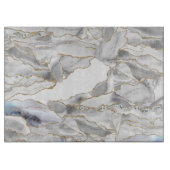 Wit en goudglitteraglaat snijplank (Voorkant)